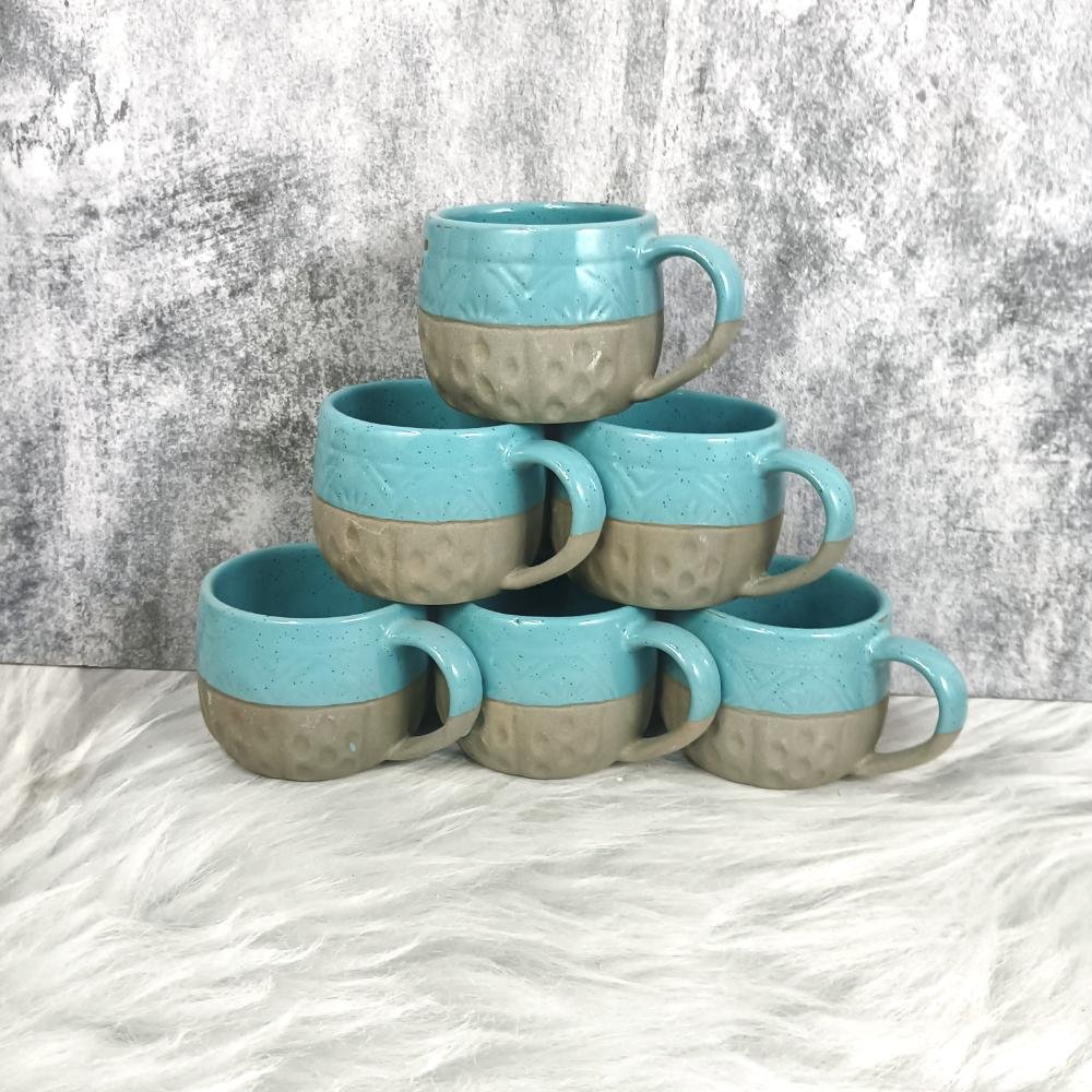 Khurja Pottery Handmade Ceramic Cups - DP4350