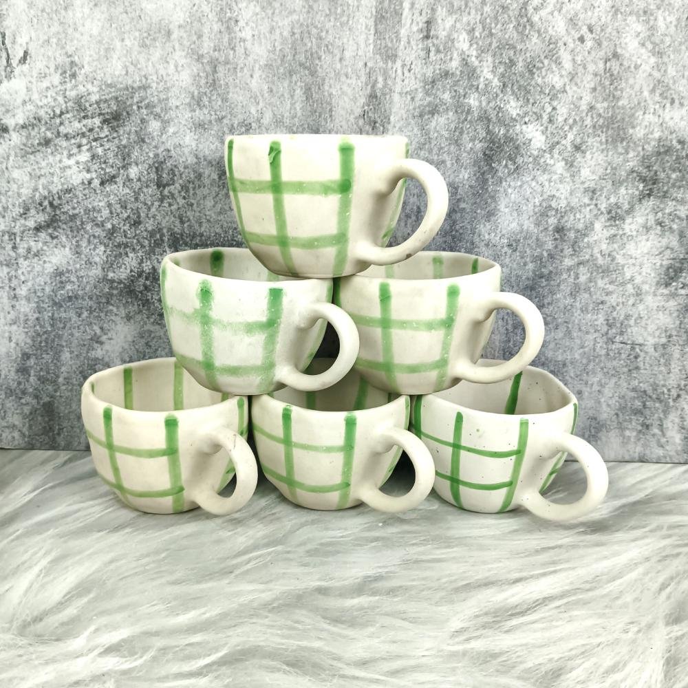 Khurja Pottery Modern Design Handmade Ceramic Cup-DP4357
