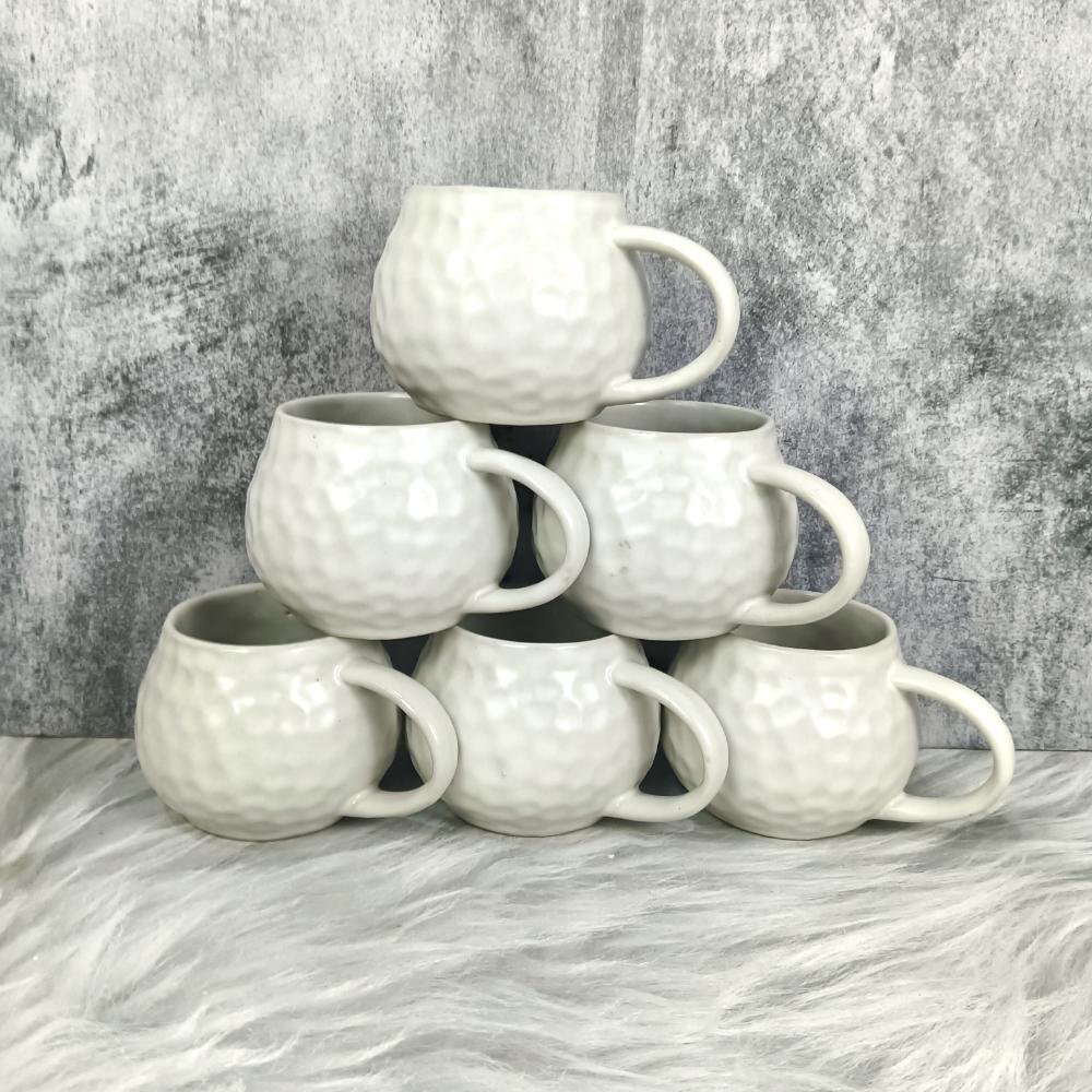 Khurja Pottery Dholak Shape Ceramic Cups-DP4376