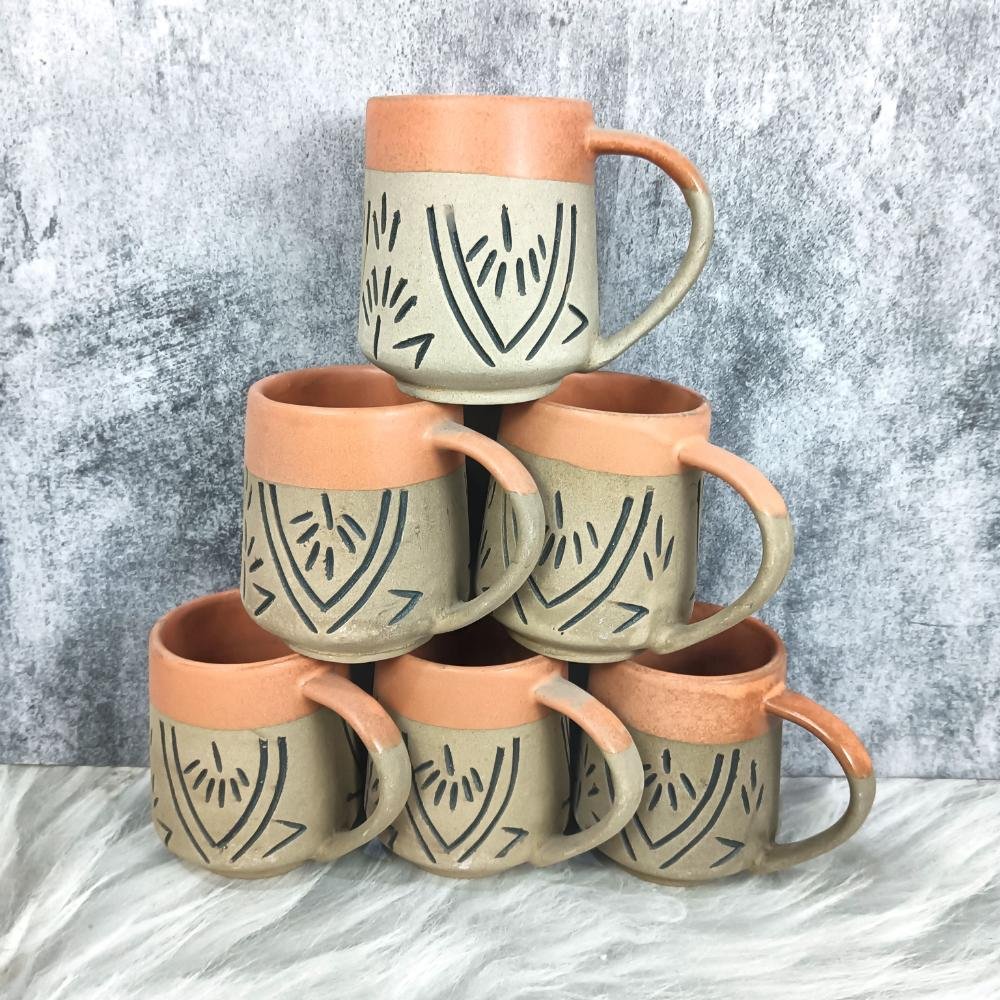 DPAARA Wholesale Khurja Pottery Ceramic Cups-DP4389