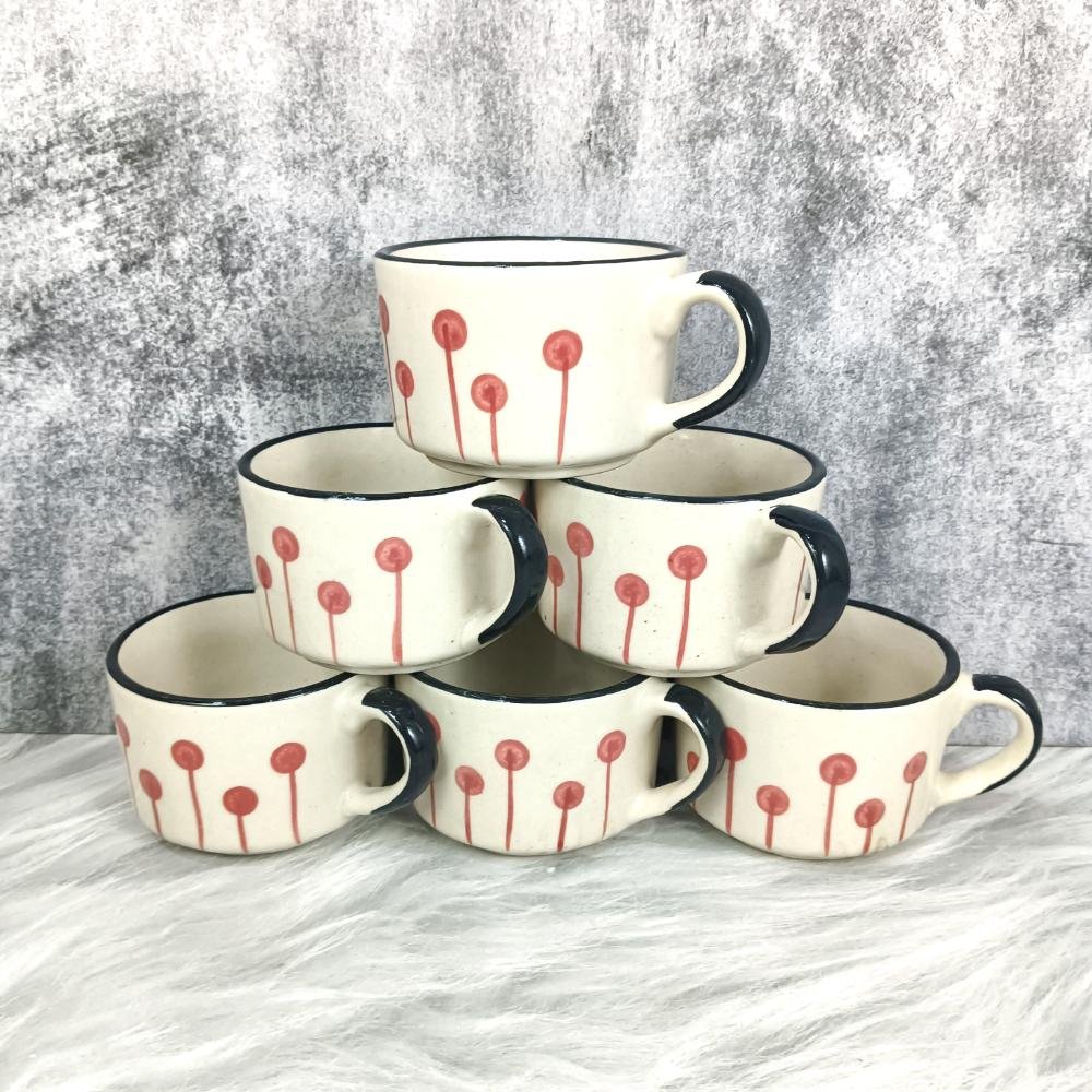 DPAARA Handmade Khurja Pottery Ceramic Cups-DP4396