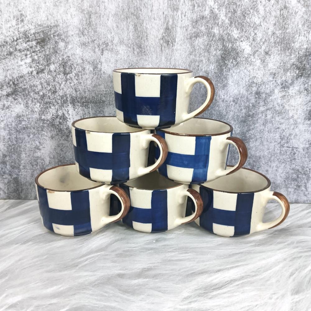 DPAARA Blue Handmade Ceramic Drinkware Cup-DP4400