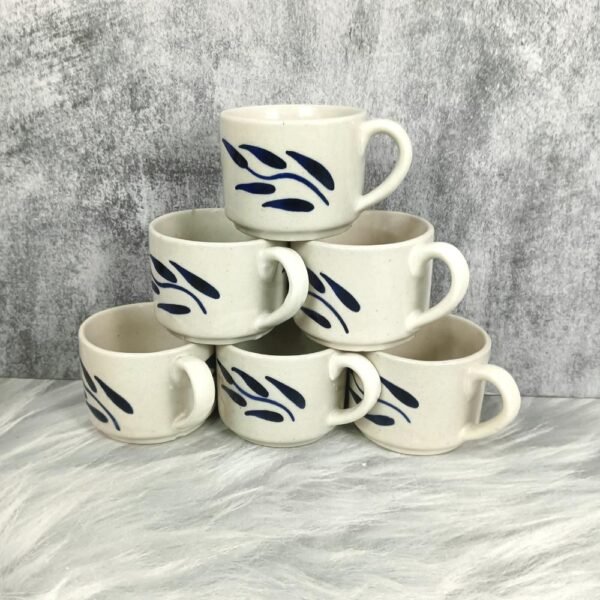 DPAARA Leaf Pattern Handemade Ceramic Cups-dp4404