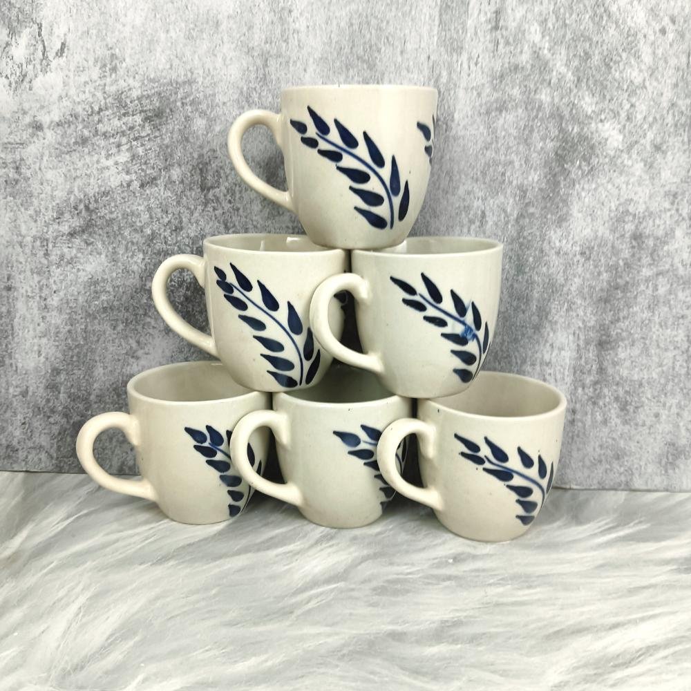DPAARA Leaf Design Ceramic Drinking Cups-DP4409