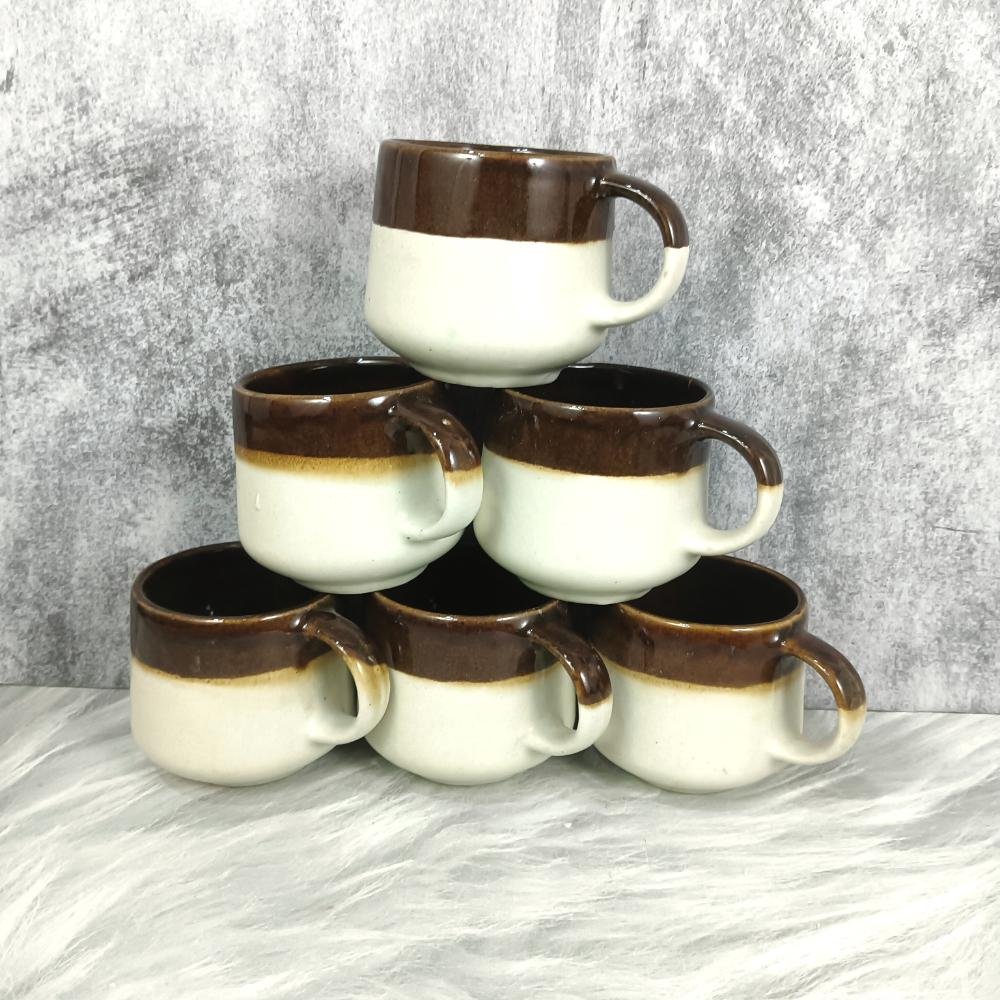 DPAARA Multi Glaze Khurja Ceramic Cups - DP4411