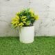 DPAAR White Round Pipe Shape Ceramic Planters Pot - SK3505