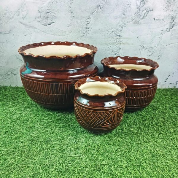 DPAARA Wholesale Ceramic Jaipuri Ganda Set 3pc - SK3516