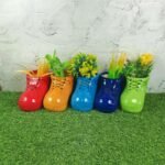 Glossy Finish Ceramic Shoe Shape Planters Pot - SK3518