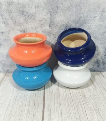 Multicolor Matki Shape Ceramic Planters Pot-AA6006