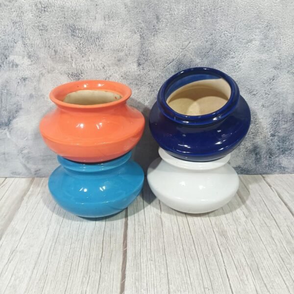 Multicolor Matki Shape Ceramic Planters Pot-AA6006