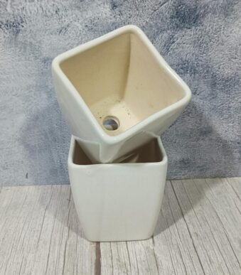 Taper Design Square Ceramic Planters Pot-AA6014