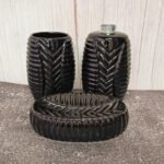 khurja-pottery-elegant-black-ceramic-bathroom-set-MD5034