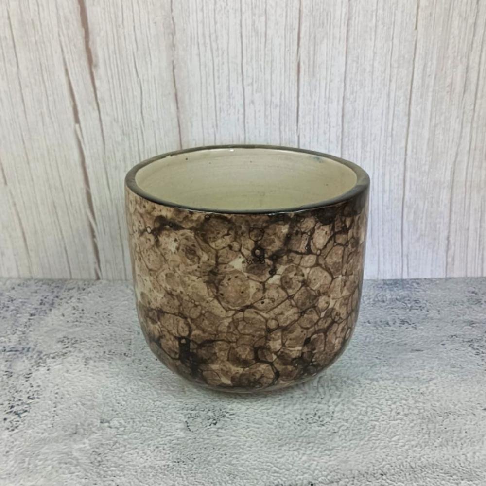 Khurja Pottery Transfer Design Ceramic Planters Pot-SK6012