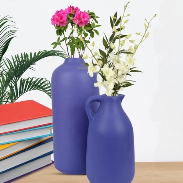 Vintage Design Pestal Ceramic Flower Vase-AJ1009