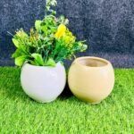 Khurja Pottery Football TableTop Ceramic Planters-RH1207