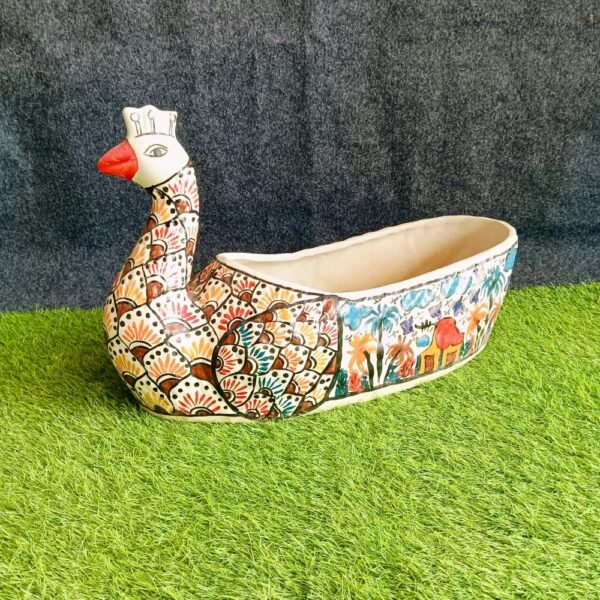 DPAARA Pottery Handpainted Peacock Ceramic Pots-RH1247