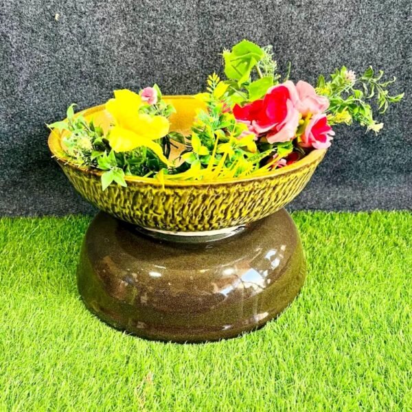 Khurja Pottery Large Bonsai Planters Pot for Outdoor-RH1259