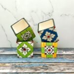 Multi Deisgn Ceramic Square Ceramic Planters-AA7035