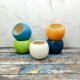 Multicolor Dotted Ball Shape Ceramic Pots-AA7042
