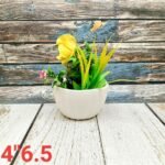 White Bowl Shape Ceramic Planters Pot-AA7137