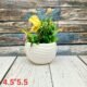 Line Design White Ceramic Planters Pot-AA7144