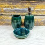 Line Design Glossy Green Bathroom Sets-MD1004