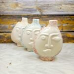 Multicolor Antique Face Ceramic Flower Vase-MD1503