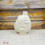 White Antique Design Face Ceramic Vase-MD1504