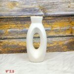 White Hollow Shape Ceramic Flower Vase-MD1507