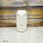White Elegant Face Ceramic Flower Vase-MD1518