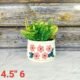 Handpainted Flower Leaf Ceramic Planters-ST8531