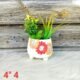 Multicolor Leaf Design Succulent Ceramic Pots-ST8533