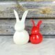 Multicolor Rabbit Pair Ceramic Figures Set of 2-ST8546