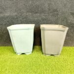 Square Shape Standing Outdoor Ceramic Pots-ST8568