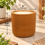 Teal Rust Ivory Ribbed Ceramic Pot Set - Image 3