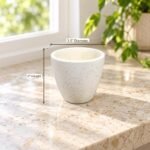 Small White Tapered Ceramic Pot - Image 2