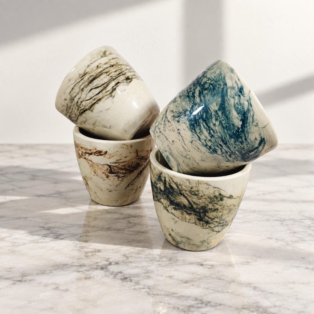 aap-014-small-beige-black-marbled-botanical-ceramic-pot-lifestyle-2 Small Beige Black Marbled Botanical Ceramic Pot - Image 1