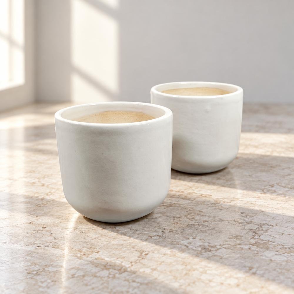 aap-016-small-smooth-white-rounded-ceramic-pot-lifestyle-2 Small Smooth White Rounded Ceramic Pot - Image 1