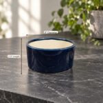 Medium Navy Low Bowl Ceramic Planter - Image 2