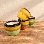 Small Green Black Drip Glaze Ceramic Pot