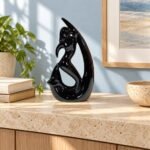 Abstract Curved Ceramic Sculpture