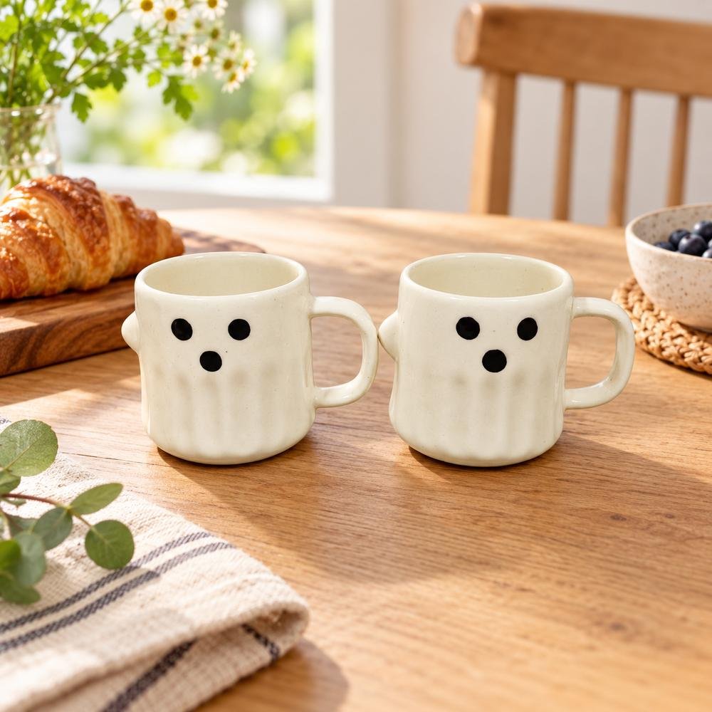 black-dot-face-ceramic-mug-01-tcc-082 Black Dot Face Ceramic Mug - Image 1
