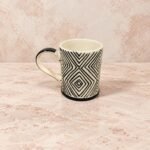 Black White Geometric Ceramic Mug - Image 2