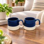 Blue Cream Two Tone Ceramic Mug
