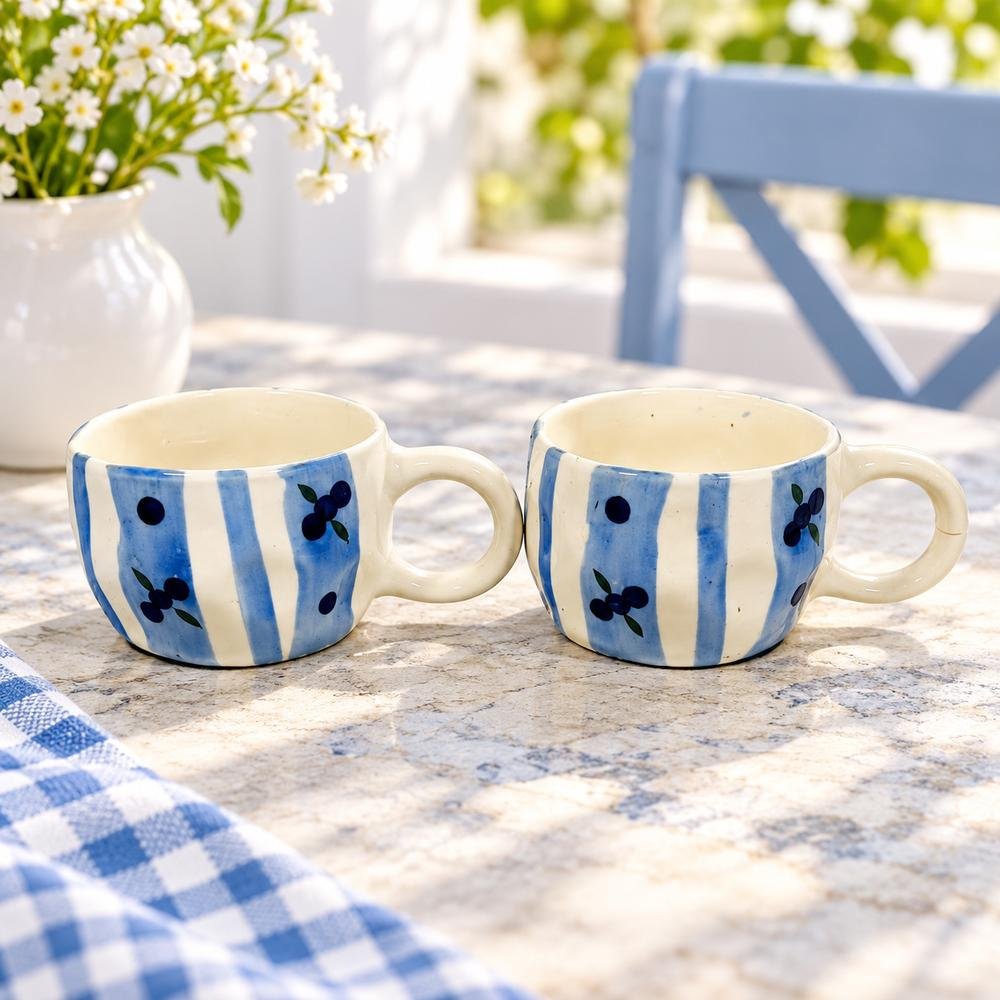 blue-patchwork-floral-ceramic-mug-01-tcc-143 Blue Patchwork Floral Ceramic Mug - Image 1
