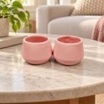 Blush Pink Rounded Ceramic Bowl