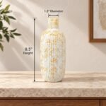Brush Pattern Ceramic Bottle Vase - Image 3