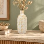 Brush Pattern Ceramic Bottle Vase