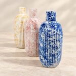 Brush Pattern Ceramic Bottle Vase - Image 2
