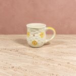 Cream Yellow Daisy Ceramic Mug - Image 2